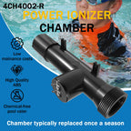 Pool Ionizer,4CH4002-R Pool Cleaner Ionizer Replacement Chamber for Hybrid Pool Treatment System,Fit for Above-Ground Pool, Hot Tub/Spa,In-Ground Pool (4CH4002-R)