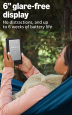 Amazon Kindle 16 GB (newest model) - Lightest and most compact Kindle, now with faster page turns, and higher contrast ratio, for an enhanced reading experience - Matcha