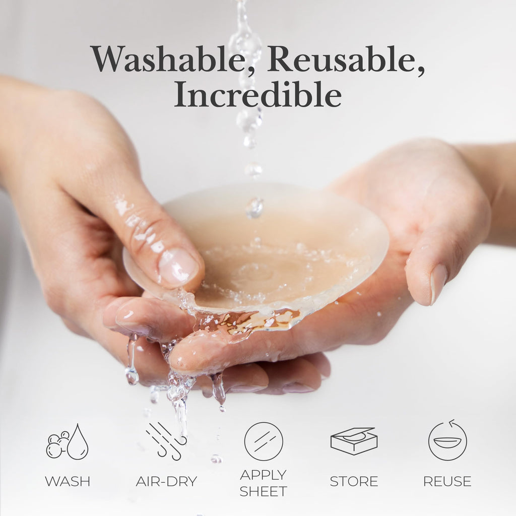Nippies Reusable Nipple Covers for Women, Skin Safe Adhesive Pasties Crème