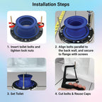 One N Done Toilet Flange Repair Kit - Toilet Kit For Low or Broken Toilet Flange. Toilet Wax Ring Replacement Kit W/Toilet Flange Extender Kit. No Wax Ring For Toilet Bowl Or Toilet Seal Required 10X