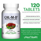 4-in-1 Calcium 1000mg with Vitamin D3 - Calcium Supplement for Women and Men with Vitamin K2 D3 1000 IU - Extra Strength Calcium Citrate for Bone and Heart Support (120ct)