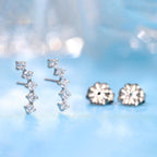 Limerencia Hypoallergenic Titanium Stud Earrings with Sparkling CZ, Silver