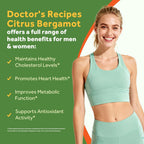 Doctor's Recipes Citrus Bergamot Capsules 1200mg, Pure Bergamot Extract, Rich in Polyphenolic Flavanones, with Black Pepper Extract, Natural Heart Health Supplement for Women and Men, Vegan, 120 Count