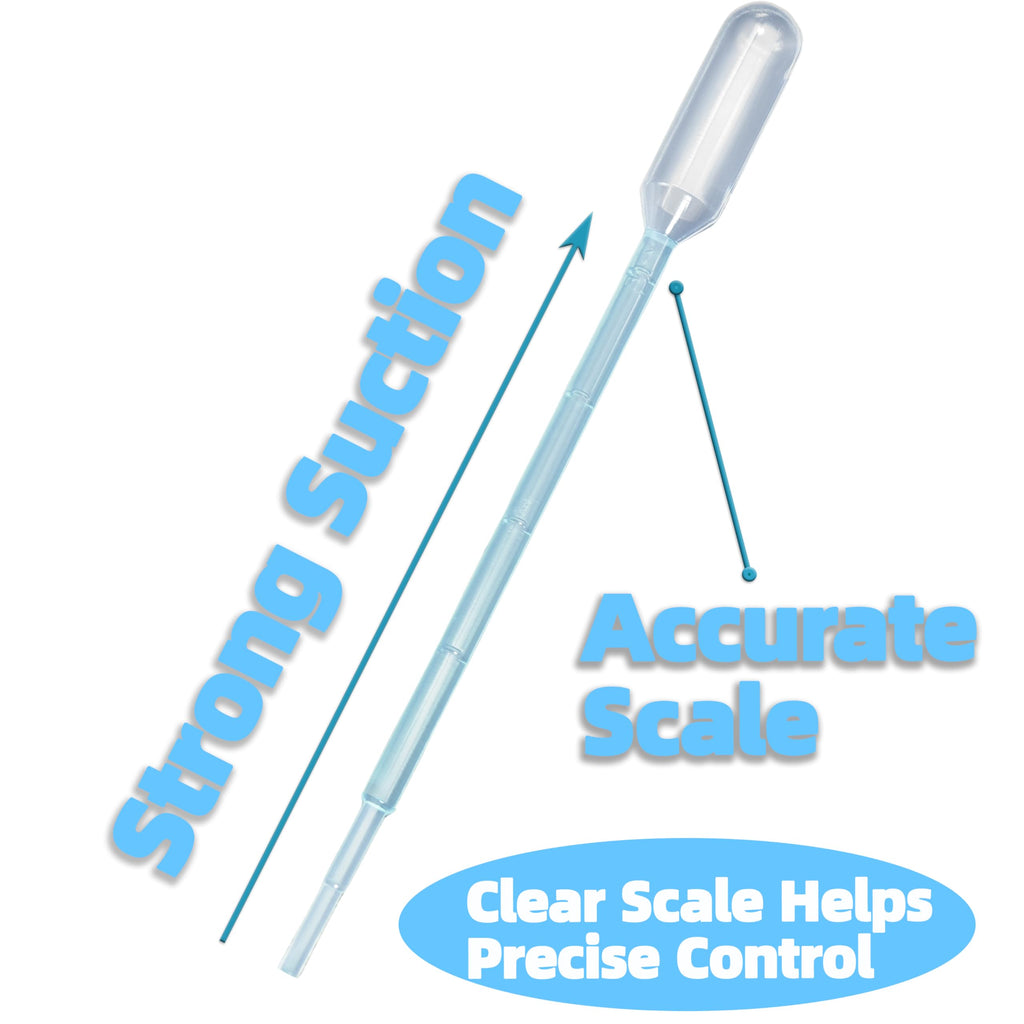 Zkupanx 1mL Pipettes Dropper 100PCS Disposable Plastic Transfer Pipettes