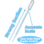 Zkupanx 1mL Pipettes Dropper 100PCS Disposable Plastic Transfer Pipettes