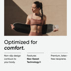 Sports Research Sweet Sweat Waist Trimmer (Core Series) - Premium Sweat Enhancing Fitness Band for Women & Men - Adjustable Fit �� Latex-Free Neoprene - Matte Gray, Medium