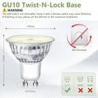 Sigalux GU10 LED Bulb 16 Pack, 3000K Warm White, 4.2W (50W Equivalent) Non-Dimmable, 350 Lumens, 35° Spotlight, MR16 GU10 Bulb Replacement for Track Lighting, Kitchen, Range Hood, Living Room