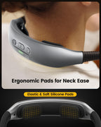 Glocusent Ergonomic Reading Lights for Books in Bed, 1600mAh Rechargeable Book Light, 100 Hrs - 3 Colors & 5 Brightness, Neck Light with Timers, Sleep Aid & Travel Lock