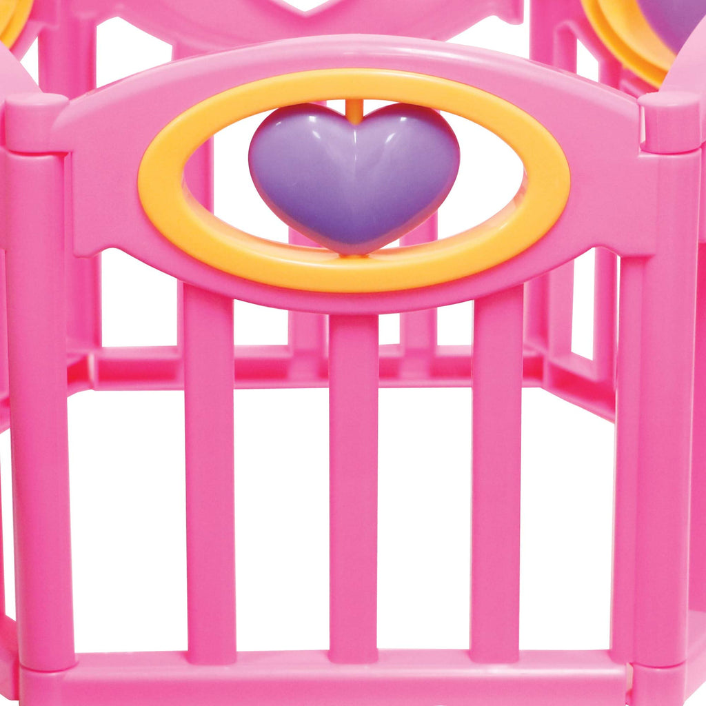 JC Toys Baby Doll Play Pen Gift Set for Keeps Playtime!|Fits Dolls up to 17" | Adjusts to Different Shapes | Play Accessories| Ages 2+, Pink