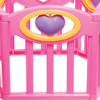 JC Toys Baby Doll Play Pen Gift Set for Keeps Playtime!|Fits Dolls up to 17" | Adjusts to Different Shapes | Play Accessories| Ages 2+, Pink