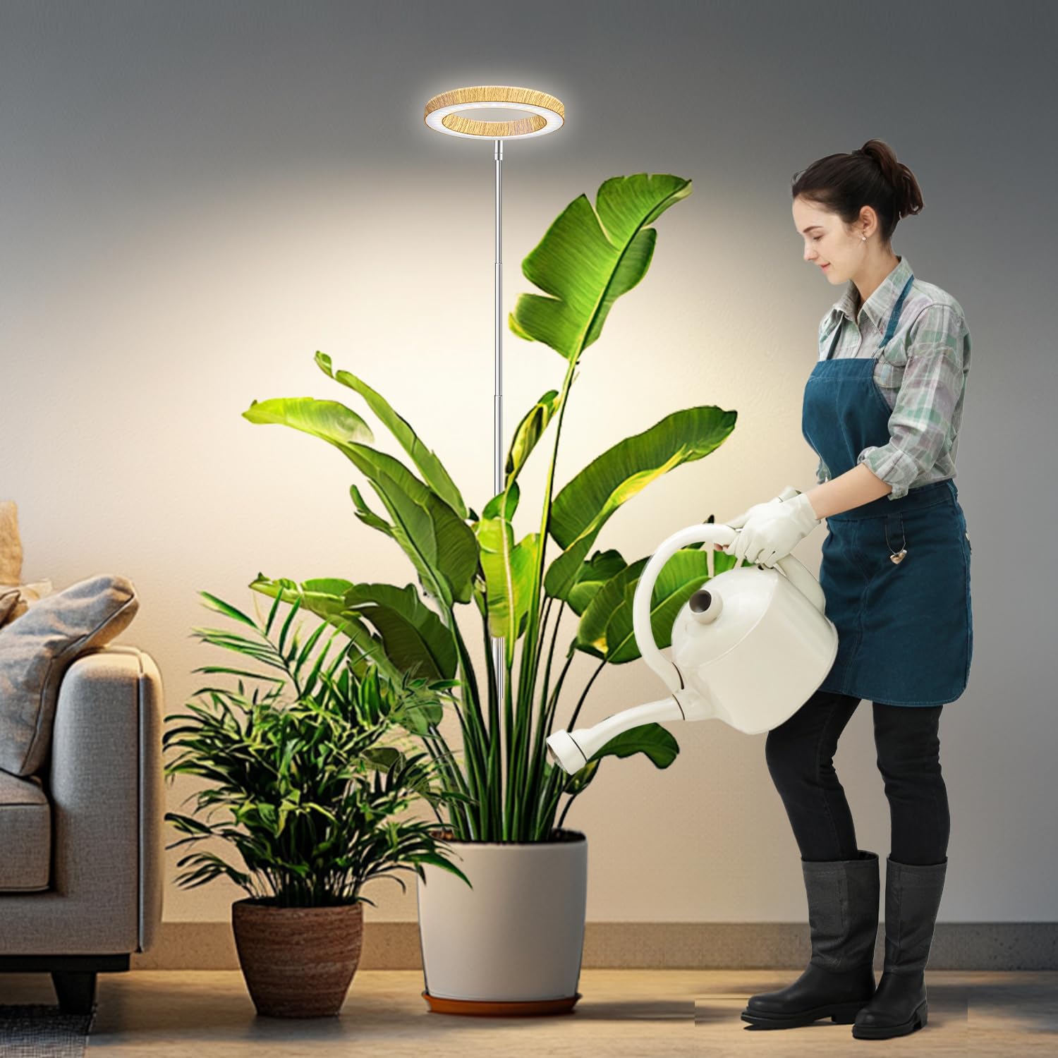 Kullsinss 6.3in Grow Lights for Indoor Plants, Full Spectrum Plant Light