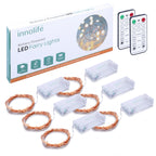 innolife LED Fairy String Lights Battery Operated Timer with Remote Control