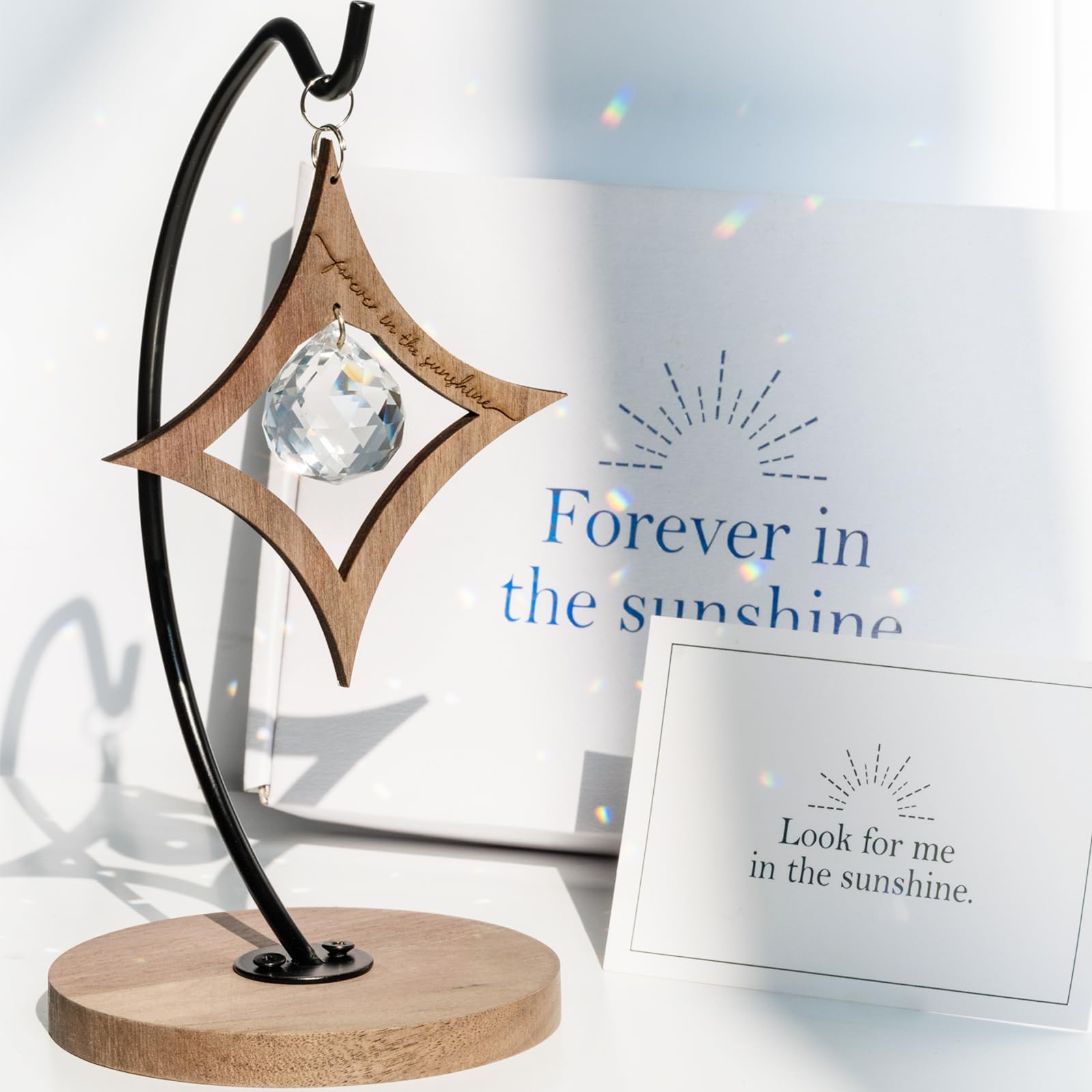 Sympathy Gifts for Loss of Loved One, Crystal Rainbow Maker Suncatcher | Memorial, Grief, Remembrance, Bereavement, Condolence Gift for Mom, Dad, Women, Men, Miscarriage, Funeral | Sorry for Your Loss