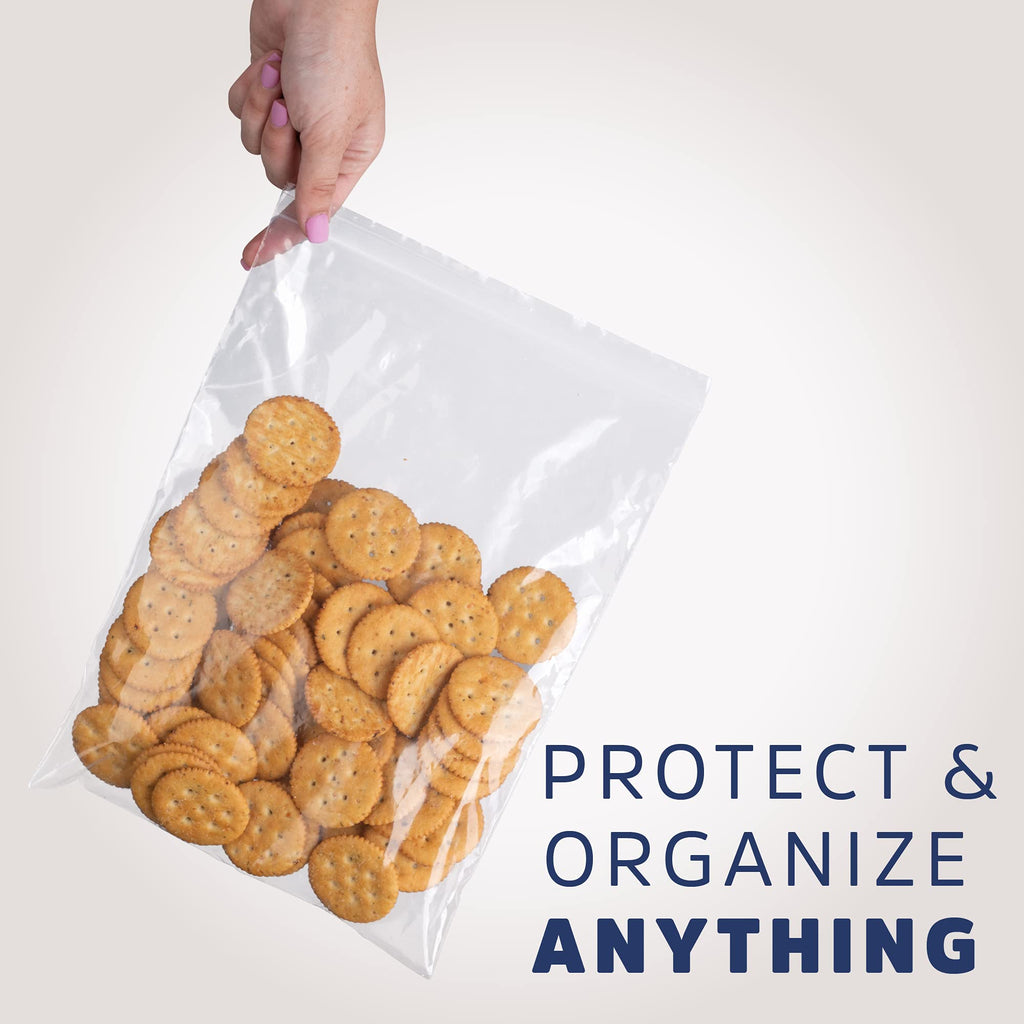 8" x 10" Zip Bags, Case of 4,000, Clear Plastic Reclosable Poly Baggies, 2 mil with Resealable Zip Top Lock for Storage & Packaging Food, Snacks, Pharmaceutical & Industrial Supplies. GPI
