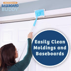 Baseboard Buddy 20-Pack Replacement Pads | Reusable Cleaning Pads for Wet & Dry Use | Trap Dust, Dirt & Pet Hair | Mop Pad Refills for Baseboards, Trim, Molding & More