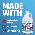 Simply Vinegar Industrial Strength 49% Vinegar – High-Performance Concentrated Cleaner for Home, Garden, Driveways & More – Biodegradable & Bleach-Free (Not for Food Use) - 128 oz (Pack of 2)