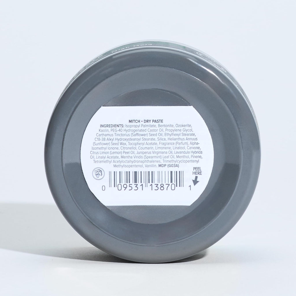 MITCH by Paul Mitchell Dry Paste Texture Clay for Men, High Hold, Ultra-Matte Finish, For All Hair Types, 3 oz