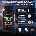 Vitabod Melatonin 20 mg - 240 Fast Dissolve Tablets - Drug Free - Natural Berry Flavor - Vegetarian, Non-GMO, Gluten Free 240 Count (Pack of 3)