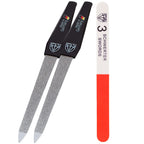 3 Swords Germany - Sapphire Metal Nail File Set 2 Pieces with 1 PIECE 3-Way Nail Buffer – Nail Care Made in SOLINGEN/Germany