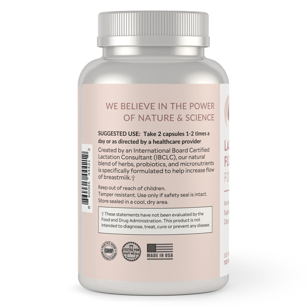 Holistic Lactation® Lactation Flow Formula (60 Servings), Supplement to Support Breastmilk Flow & Milk Supply, Contains Breastfeeding Probiotic and Choline, Lecithin-Free