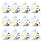 FREELICHT 12 Pack Retrofit LED Recessed Lighting 4 Inch, Selectable 5CCT, Dimmable Flat LED Can Lights, 7W, 700LM, ETL & FCC Certified
