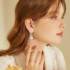 Odinstone Sterling Silver Earrings Tree of Life Moonstone Earring for Women
