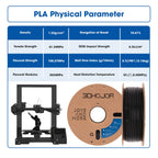 3DHoJor PLA Filament 1.75mm,3D Printer Filament 1kg*4 Bundle Cardboard Spool, Fit Most FDM 3D Printer,Dimensional Accuracy +/- 0.03 mm,Vacuum Packaging-Black+White 4Pack