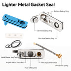 JINMUNIC Flint and Wick Replacement Set-Upgraded Lighter Repair Kit for Fluid Lighter & Insert(Metal Gasket,Wick with Needle,Spring,Cotton Balls,Flint & Screw Tool)