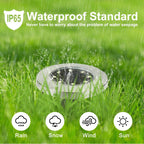 4.6 Inch Diameter Solar Ground Lights, Waterproof Solar Garden Lights, Outdoor Garden Waterproof Bright in-Ground Light, Landscape Lighting for Pathway,Yard,Lawn,Patio,Walkway (12 Pack White Light)