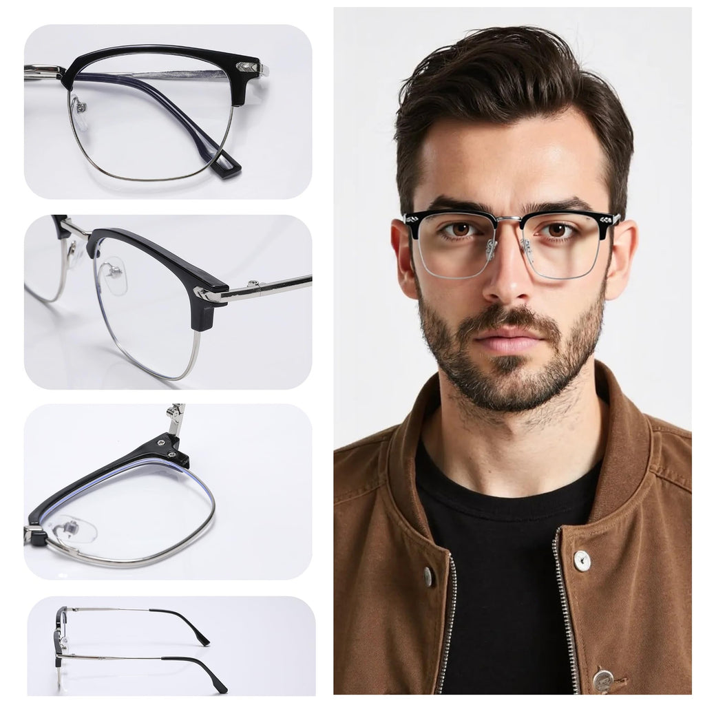 RRNNWW Blue Light Glasses Men,Computer Anti Blue Light Blocking Glasses For Men