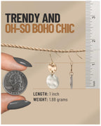 SPUNKYsoul Tribal Boho Dangle Earrings, Handmade Mixed Metal Drop Style (Sienna 2 Pack)
