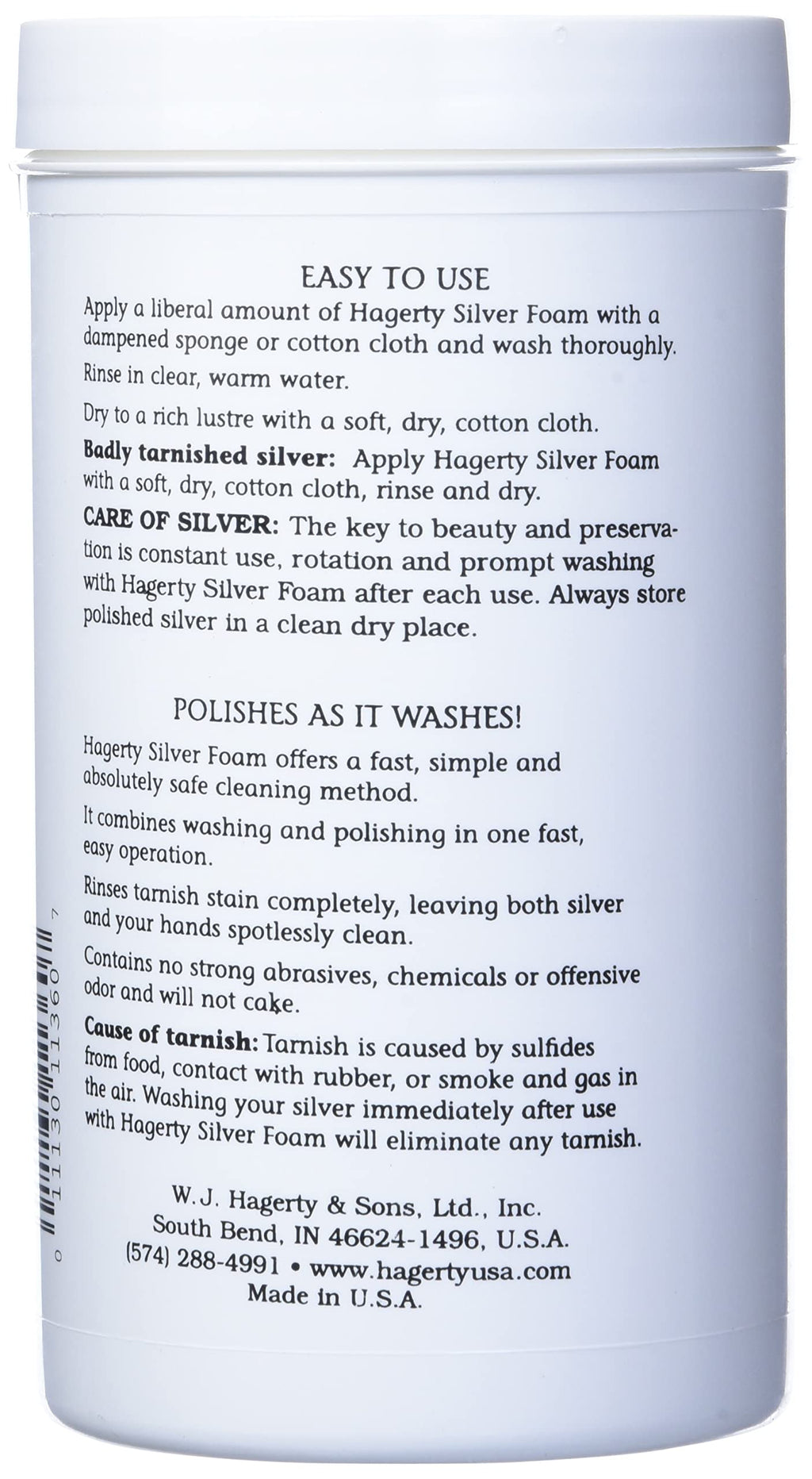 Hagerty Silver Foam: Mild Silver Polish, Gently Removes Tarnish from Sterling, Silver Plate, and Gold, 36-Ounce