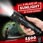LED Flashlight High Lumens, Tactical Flashlight Battery Powered (Batteries Not Included), Bright Handheld Flashlight for Camping, Hunting, Home, Security, Hiking, Walking at Night & Emergency Use
