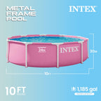 Intex 28295EP 10' x 30" Metal Frame Round Above Ground Swimming Pool - Pool Only
