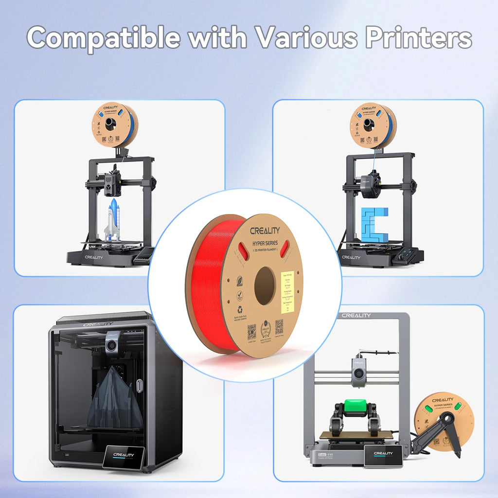 Official Creality Hyper PETG Filament 1.75mm, High Speed 600mm/s 3D Printer Filament PETG, 1kg(2.2lbs)/Spool, Dimensional Accuracy ± 0.05 mm