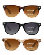 LADEESSE 3 Pack Bifocal Reading Sunglasses for Women, UV400 Sun Readers Glasses Spring Hinge Outdoor Sunglasses +2.00