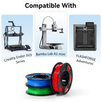 Dynta 3D Printer Filament 250g 53mm Spool - 1.75mm High Precision Regular PLA Compatible with FLASHFORGE, Bambu Lab A1, Creality Ender-3 V3, Black, White, Red, Green, Blue, Purple for Beginners