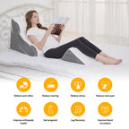 Ziixmile Wedge Pillow Set for After Surgery – 5PCS Orthopedic Bed Wedge Pillow Set for Sleeping, Body, Back and Leg Pain Relief Comfortable & Adjustable Support Pillows-Anti Snoring (Grey)