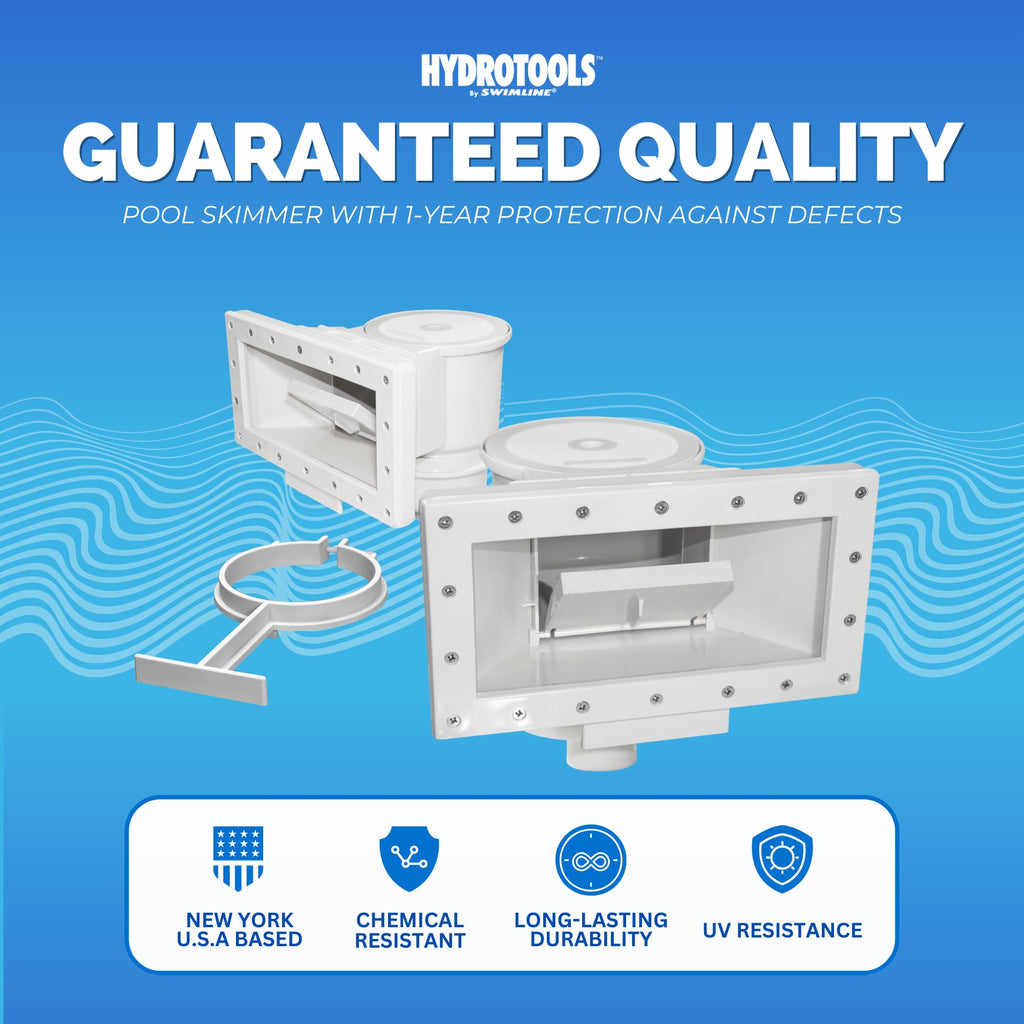 SWIMLINE HYDROTOOLS Standard Wide Mouth Above Ground Pool Skimmer Kit | ALREADY ASSEMBLED | ABS Construction | Pool Skimmer | Wide Mouth | Snap-In & Removable Weir | Above Ground Pool Skimmer