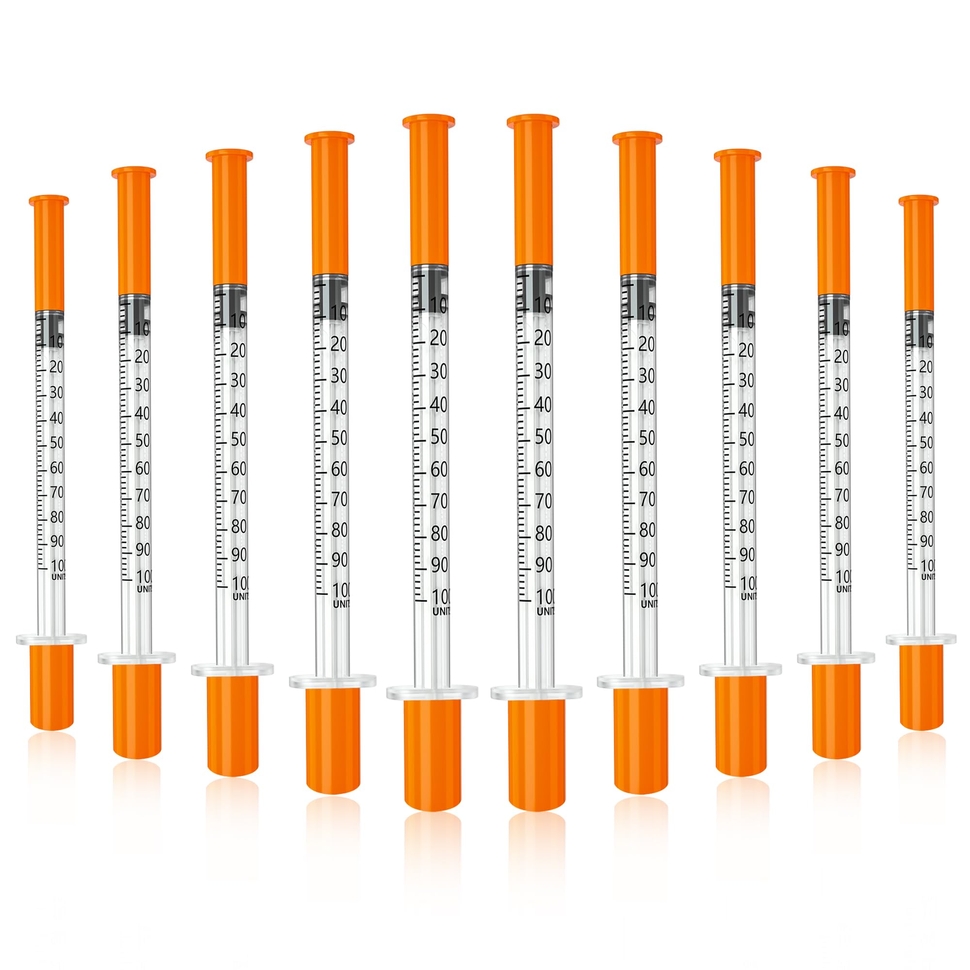 SYRIXA U-100 1 ml/cc Syringes 29G 1ml 1/2"(12.7mm), Individually Packed, Pack of 100