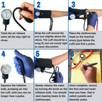 HCS Extra Large Blood Pressure Bracelet, Manual BP Cuff for Adults, Manual Blood Pressure Arm Monitor, Aneroid Sphygmomanometer, Medical Grade, Home Use, Elderly Care,