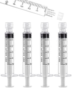 5mL Luer Lock Syringes without Needle - Sterile Syringe with Cap, 20 Pack