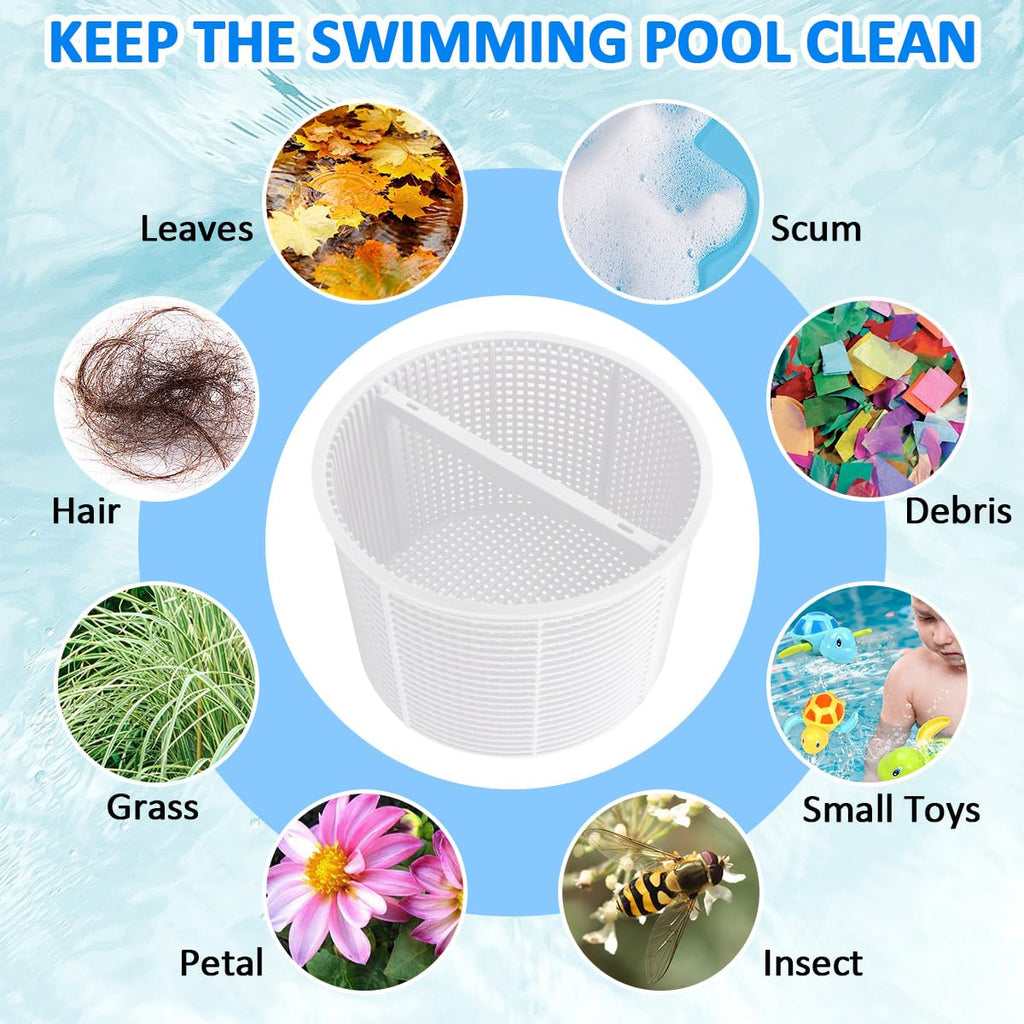 Rushinghorse SPX1082CA 7" Pool Skimmer Basket Replacement, for Hayward Swimming Pool Skimmer SPX1082CA & Aladdin B-152 Skimmer SP1082 SP1083 SP1084 1085 1086 SP1075 Series Skimmers Basket