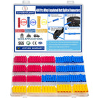 400 Pcs Butt Splice Connectors Kit 22-10 AWG Electrical Crimp Terminal Connector Kits Assorted Butt Splice Crimp Connectors Wiring Straight Crimps Terminals for 22,20,18,16,14,12,10 Gauge Wires