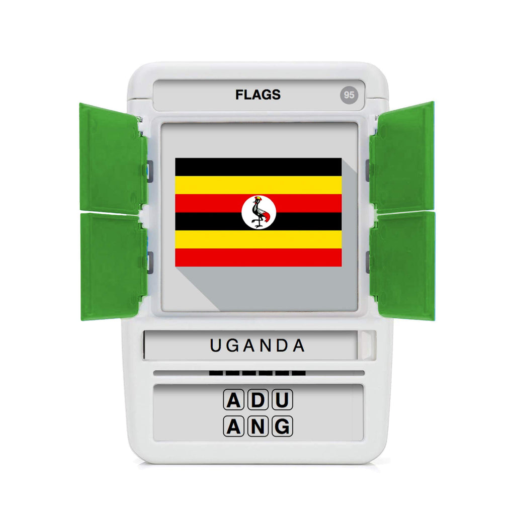 100 PICS Flags of The World Travel Game - Learn 100 Country Flags | Flash Cards with Slide Reveal Case | Geography Card Game, Gift, Stocking Stuffer | for Kids and Adults | Ages 6+