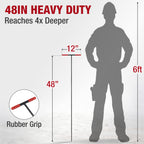 HOMESTEAD 48-Inch Soil Probe Rod with wide T handle, Comfortable Grip for Locating underground pipes and septic tanks
