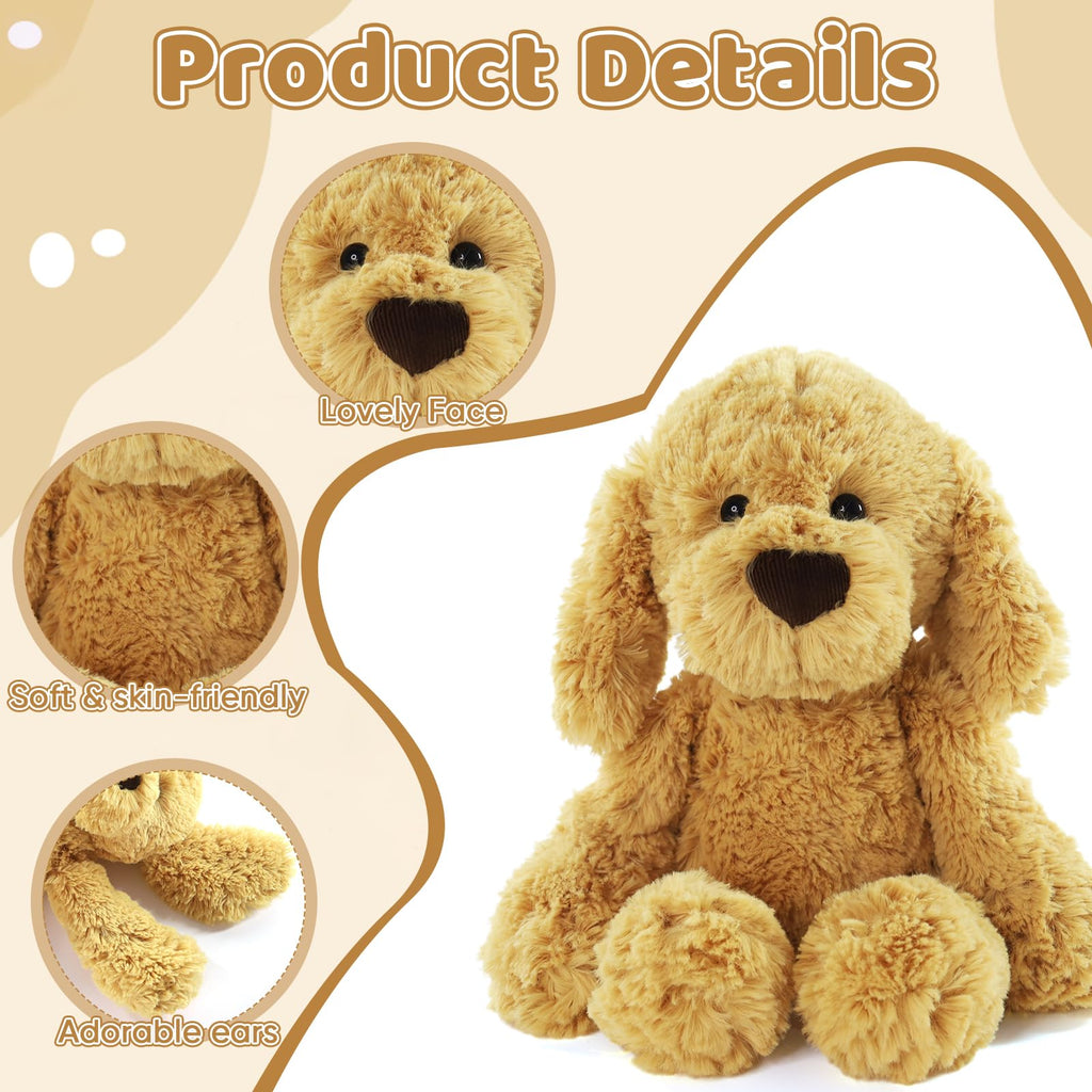 Furvana The Golden Retriever Plush Stuffed Animal, 10"