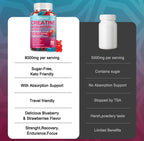 Creatine Monohydrate 8000mg Gummies with BCAA, L-Carnitine, Taurine & Vitamin B12 - Pre Workout Supplement for Muscle Growth, Strength & Energy, Multi-Flavor Chewable Gummies, 180 Count for Men Women