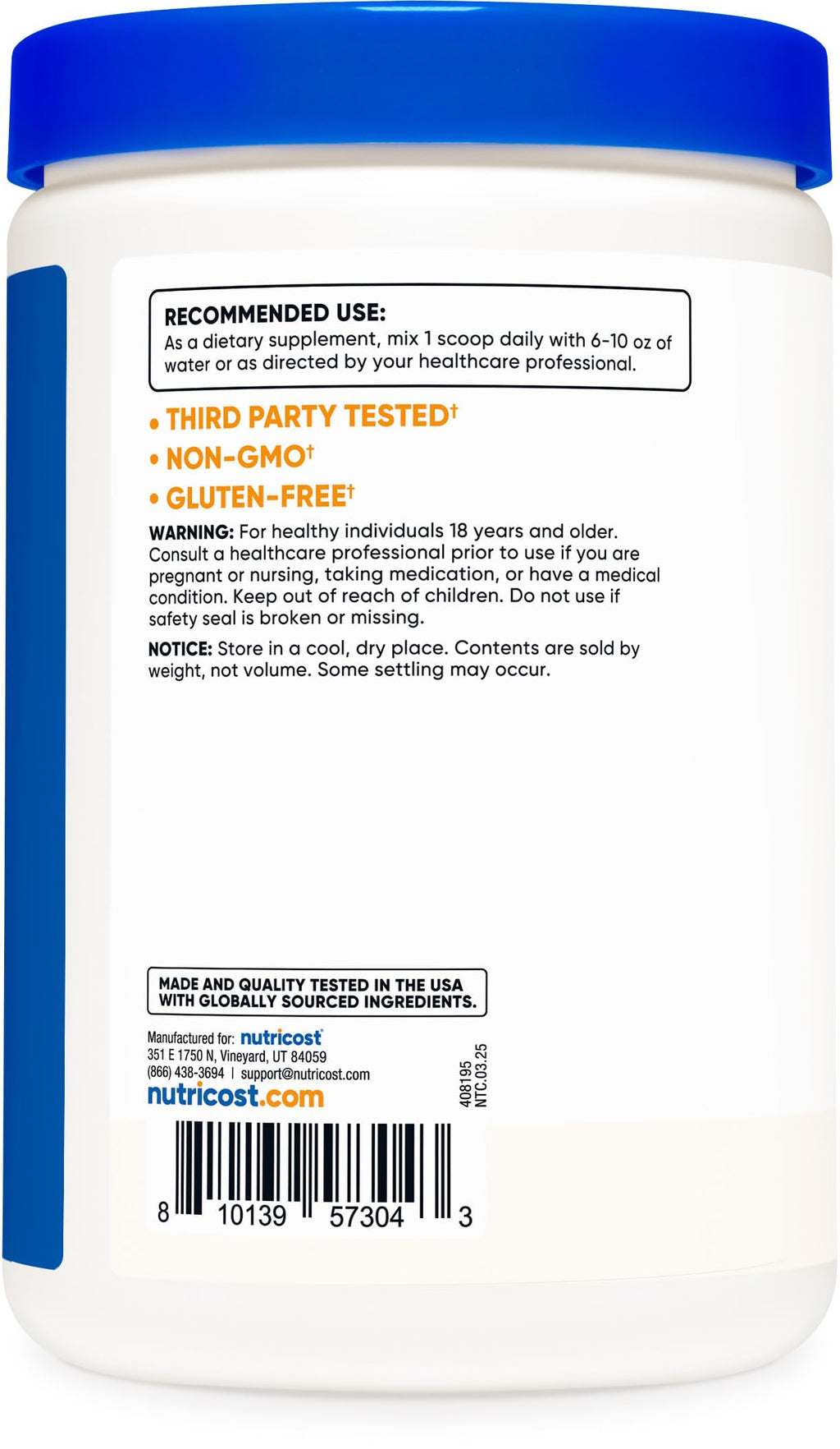 Nutricost D-Mannose Powder 250 Grams - Non-GMO and Gluten Free