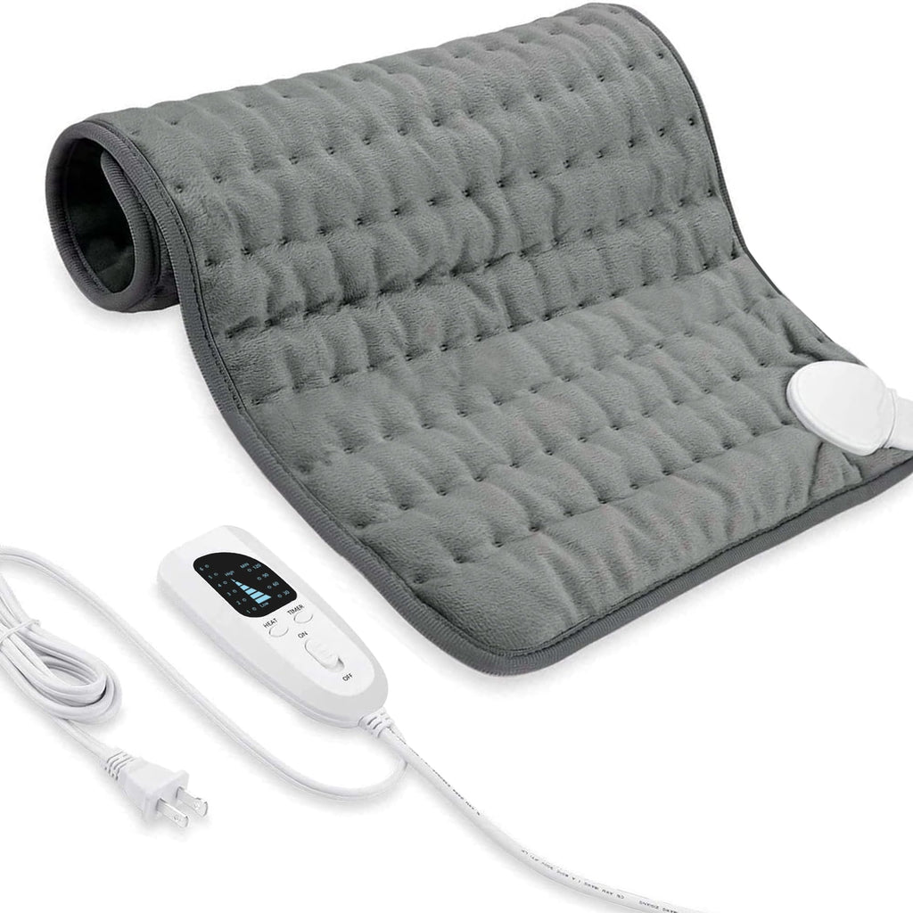 24"X20" Electric Heating pad with 6 Heat Settings, Auto Shut Off, Dark Gray Dry Electric Heating for Back Neck Knee Arms Legs Shoulder Heat Pads for Christmas Birthday Father's Day Mother's Day